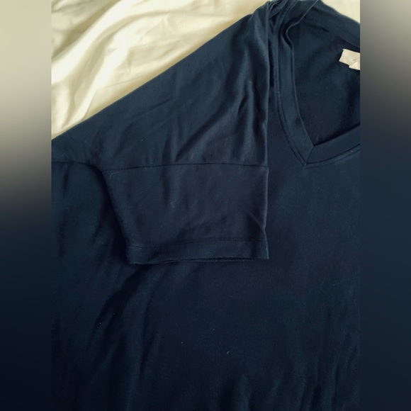 LOU & GREY signature soft v-neck short sleeve sweatshirt Navy blue women’s XXL - Picture 7 of 7